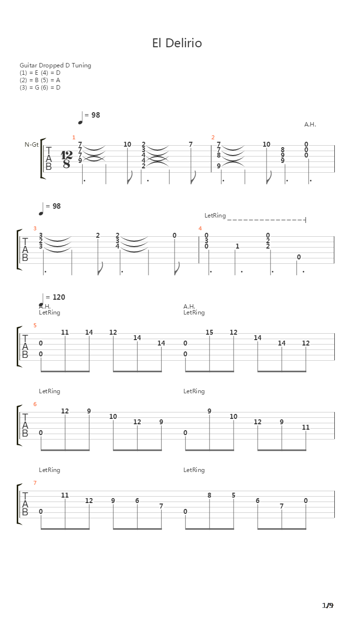 El Delirio吉他谱