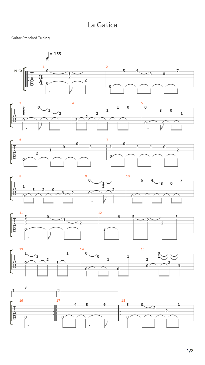 La Gatica吉他谱