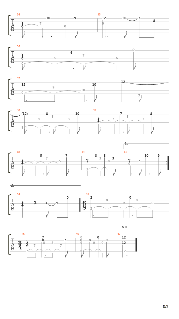 Triptico-3 La Negra吉他谱