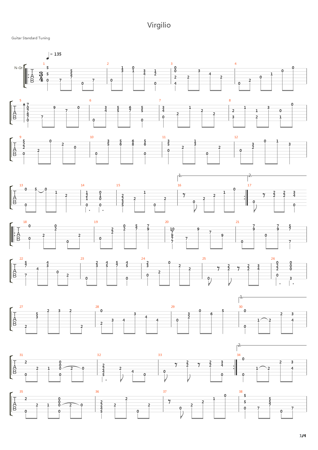 Virgilio吉他谱