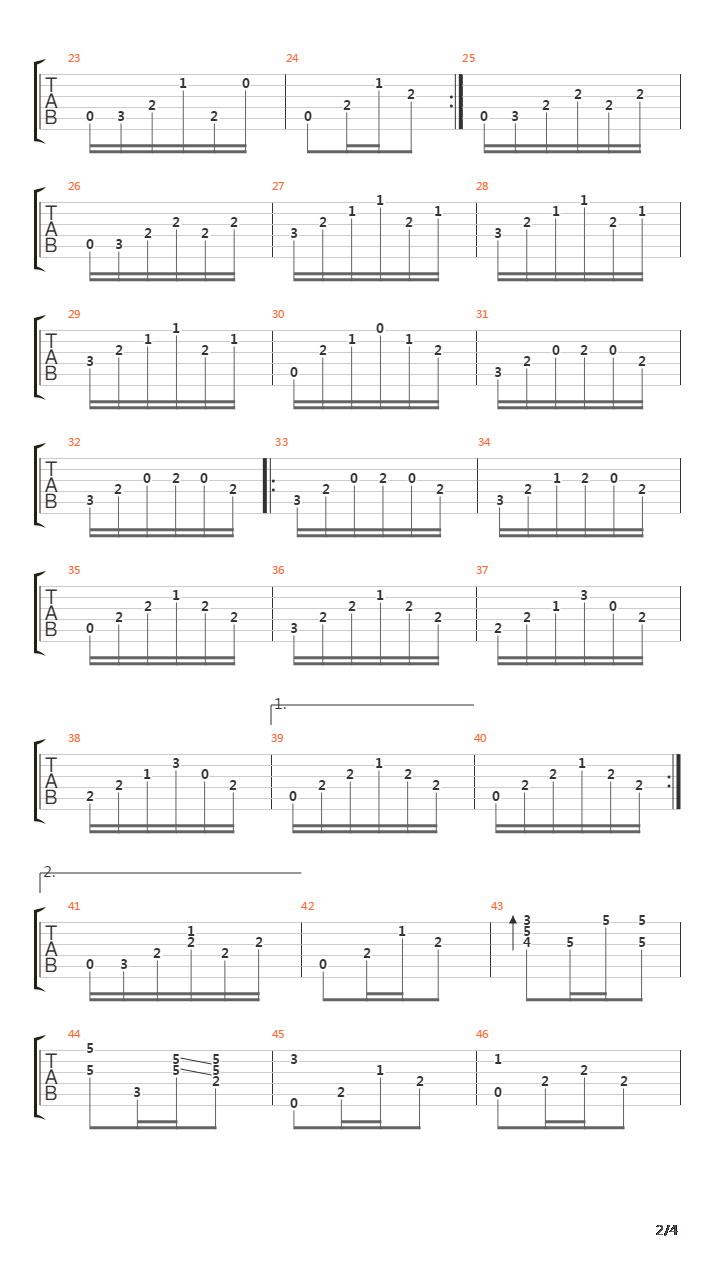 Camino del Indio吉他谱