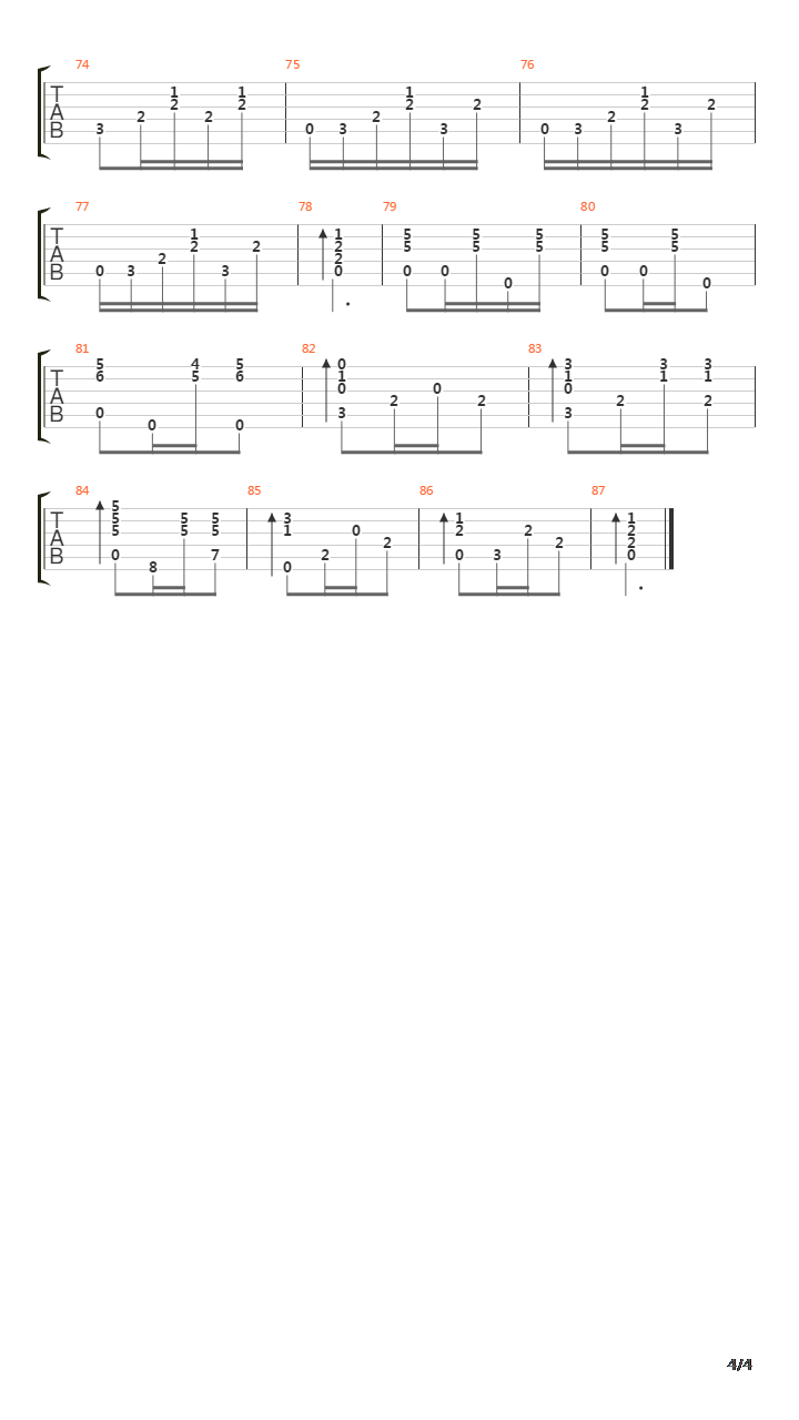 Camino del Indio吉他谱