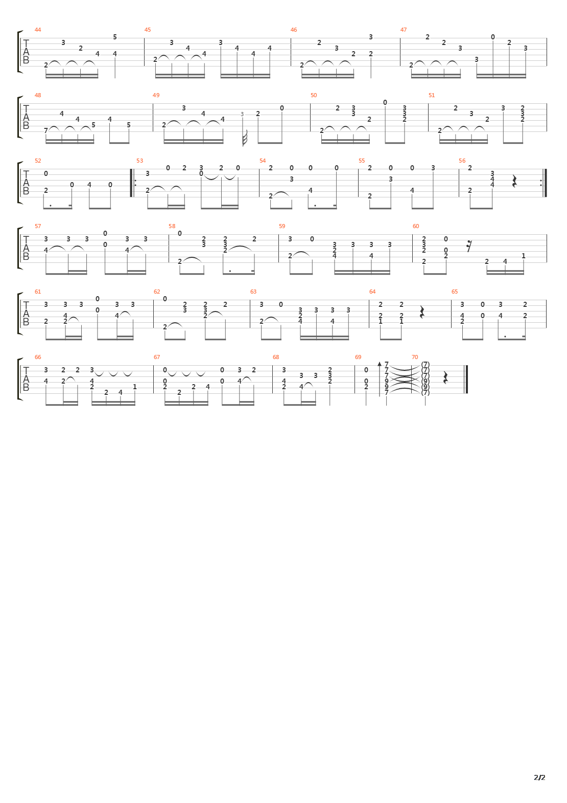 Cancion de los Horneros吉他谱