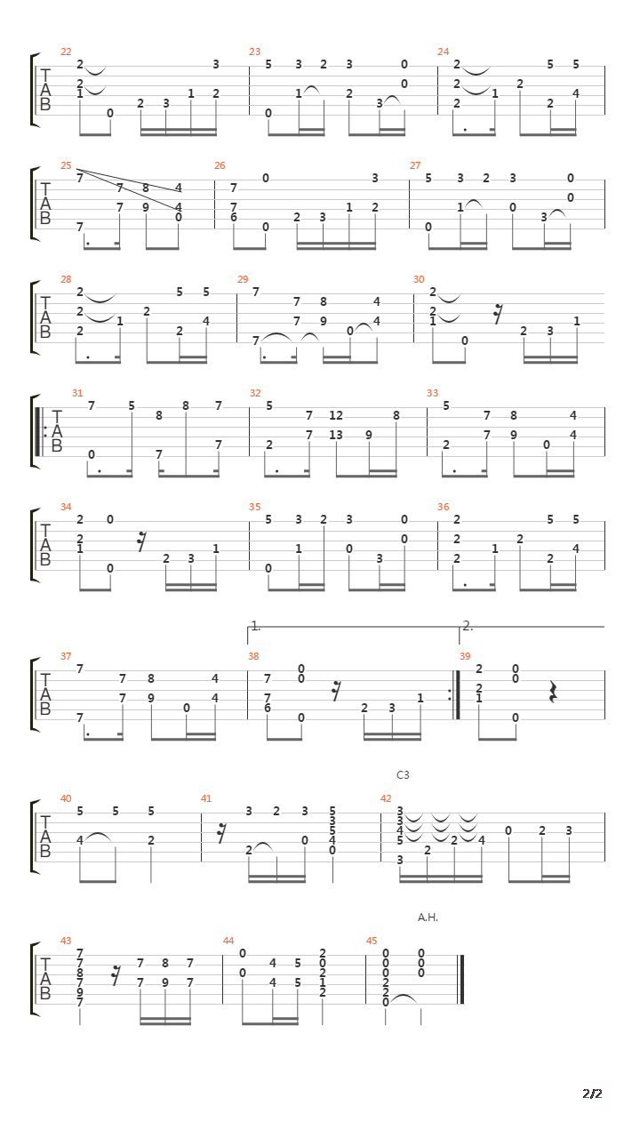 El Aromo吉他谱