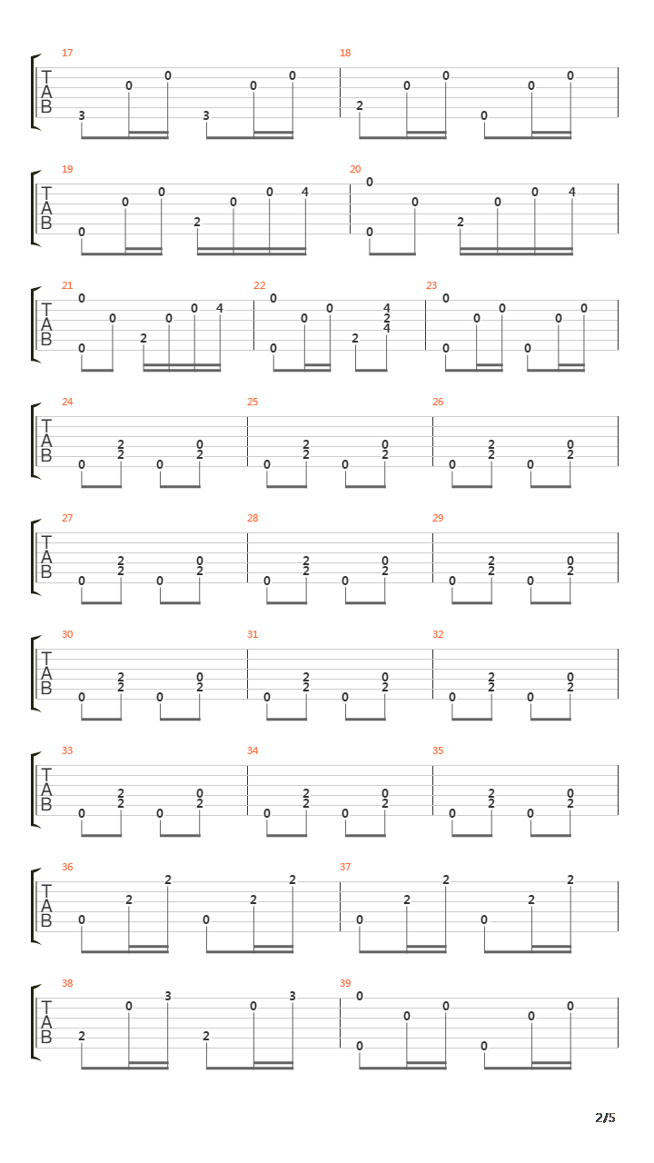 Indiecito Dormido吉他谱