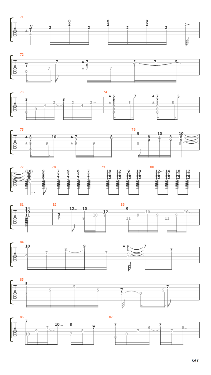 Chanson De Ladieu 1971吉他谱