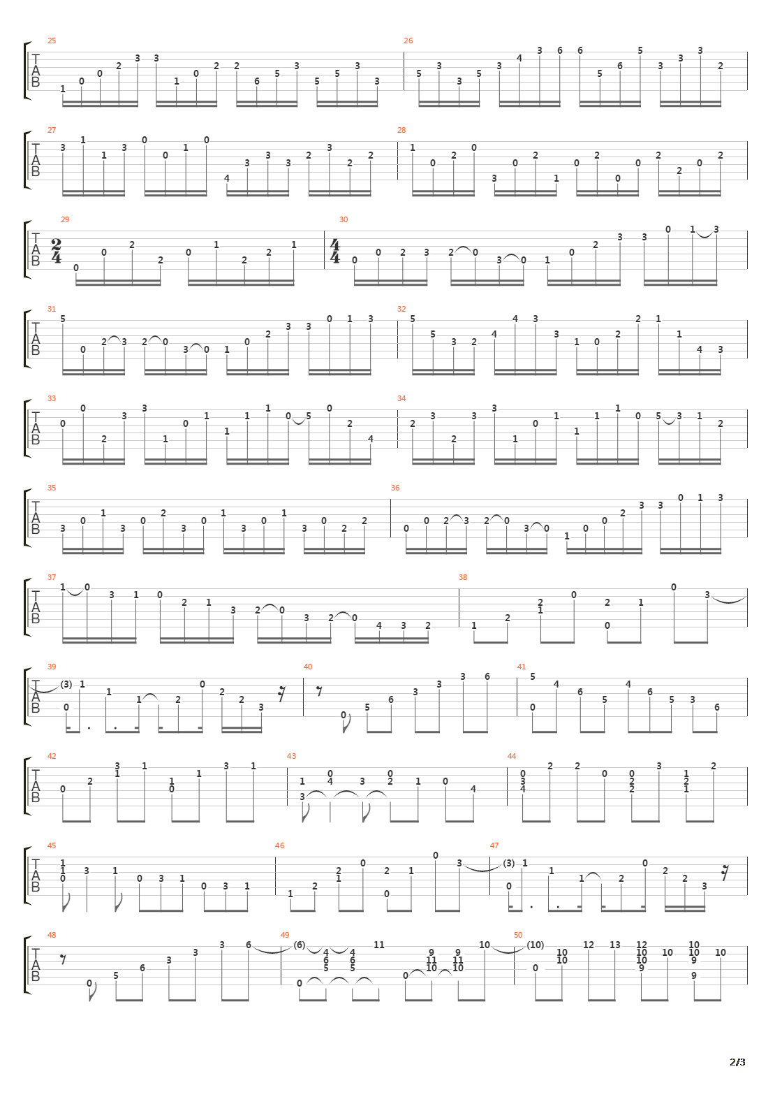 Choro Para Metronomo吉他谱