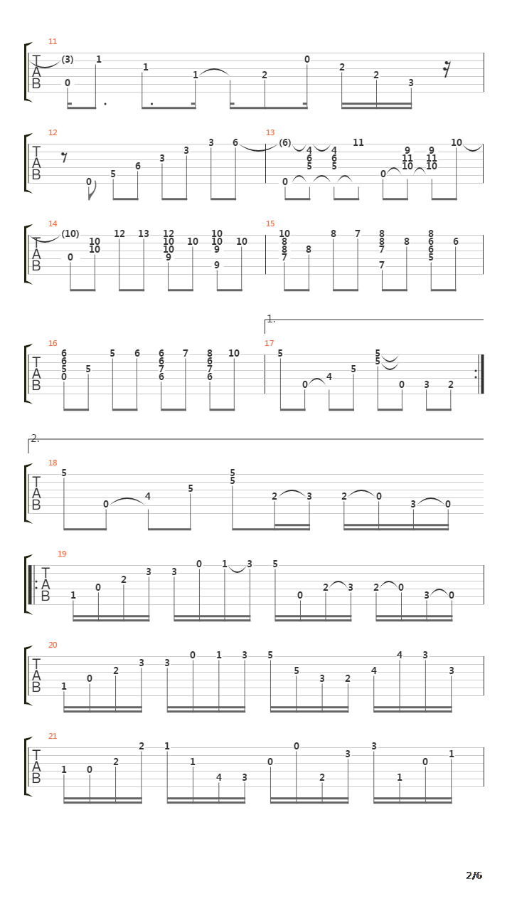 Choro Para Metronomo吉他谱