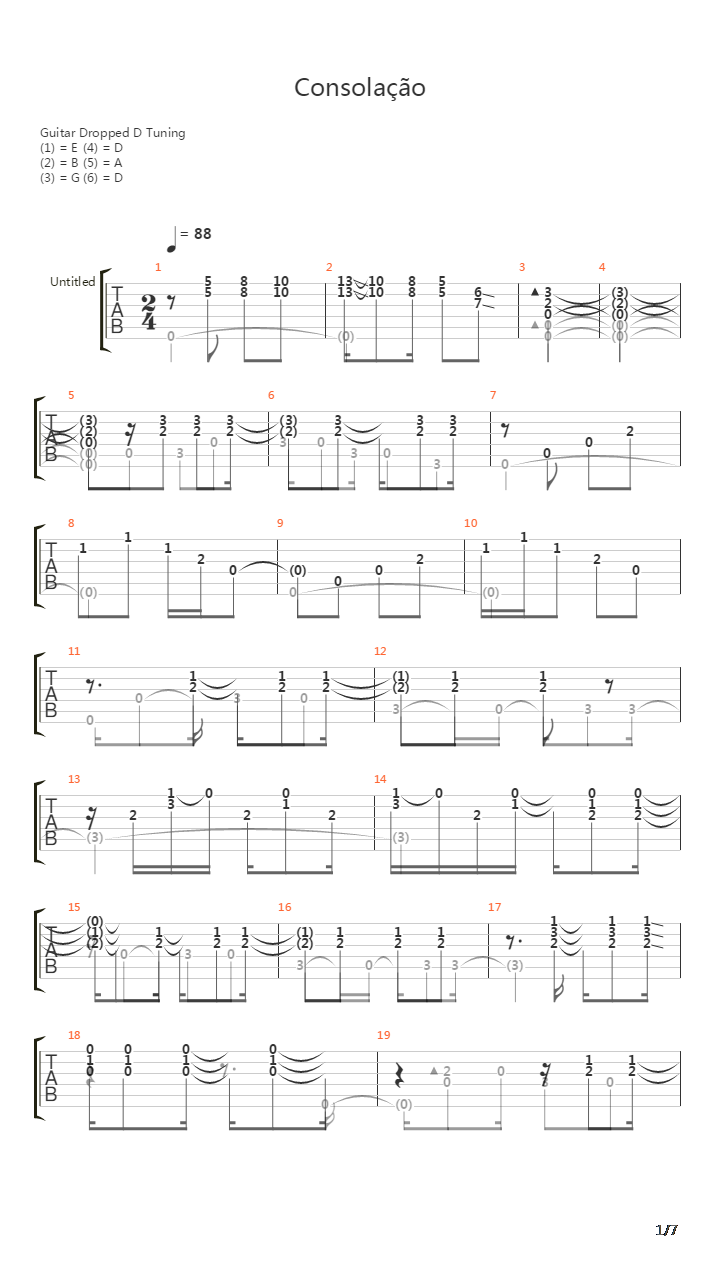 Consolacao吉他谱