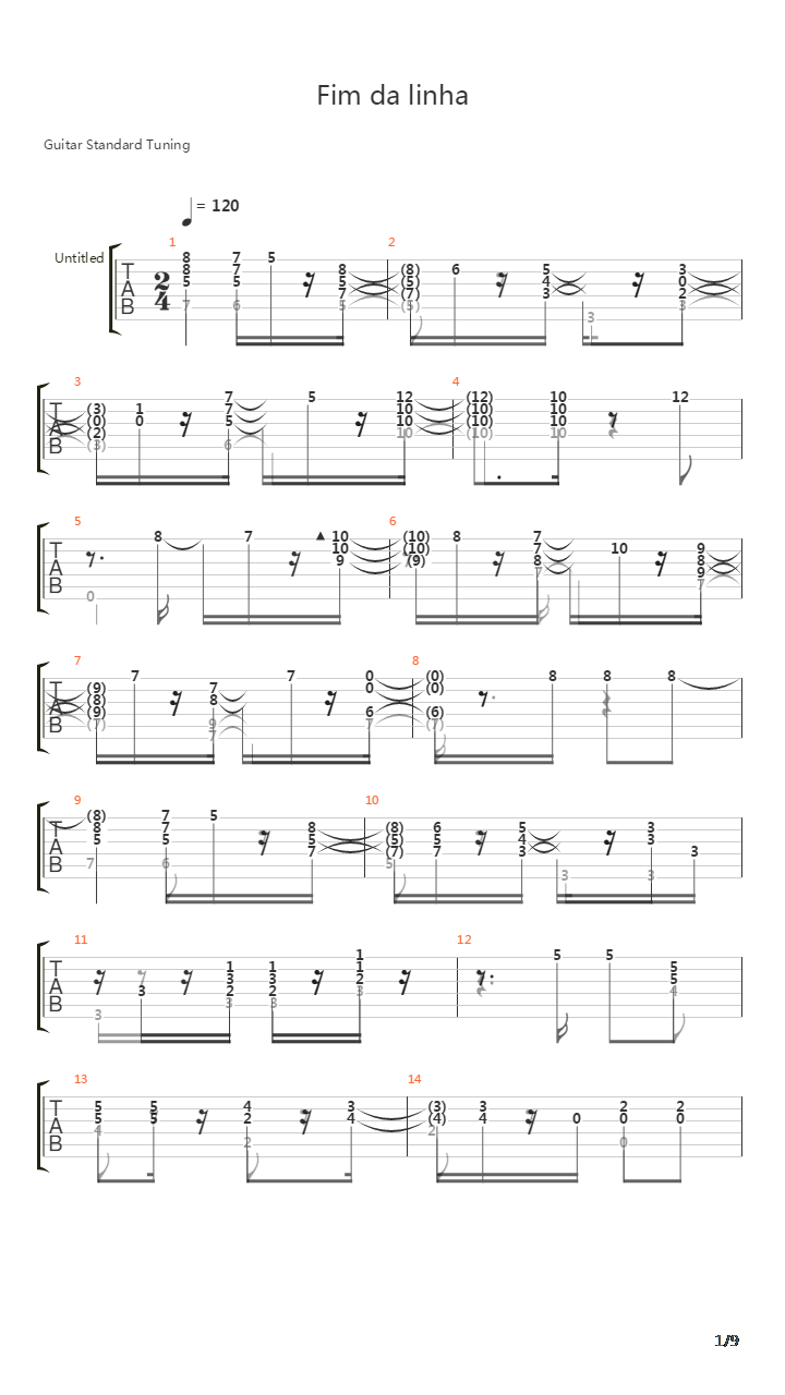 Fim Da Linha吉他谱