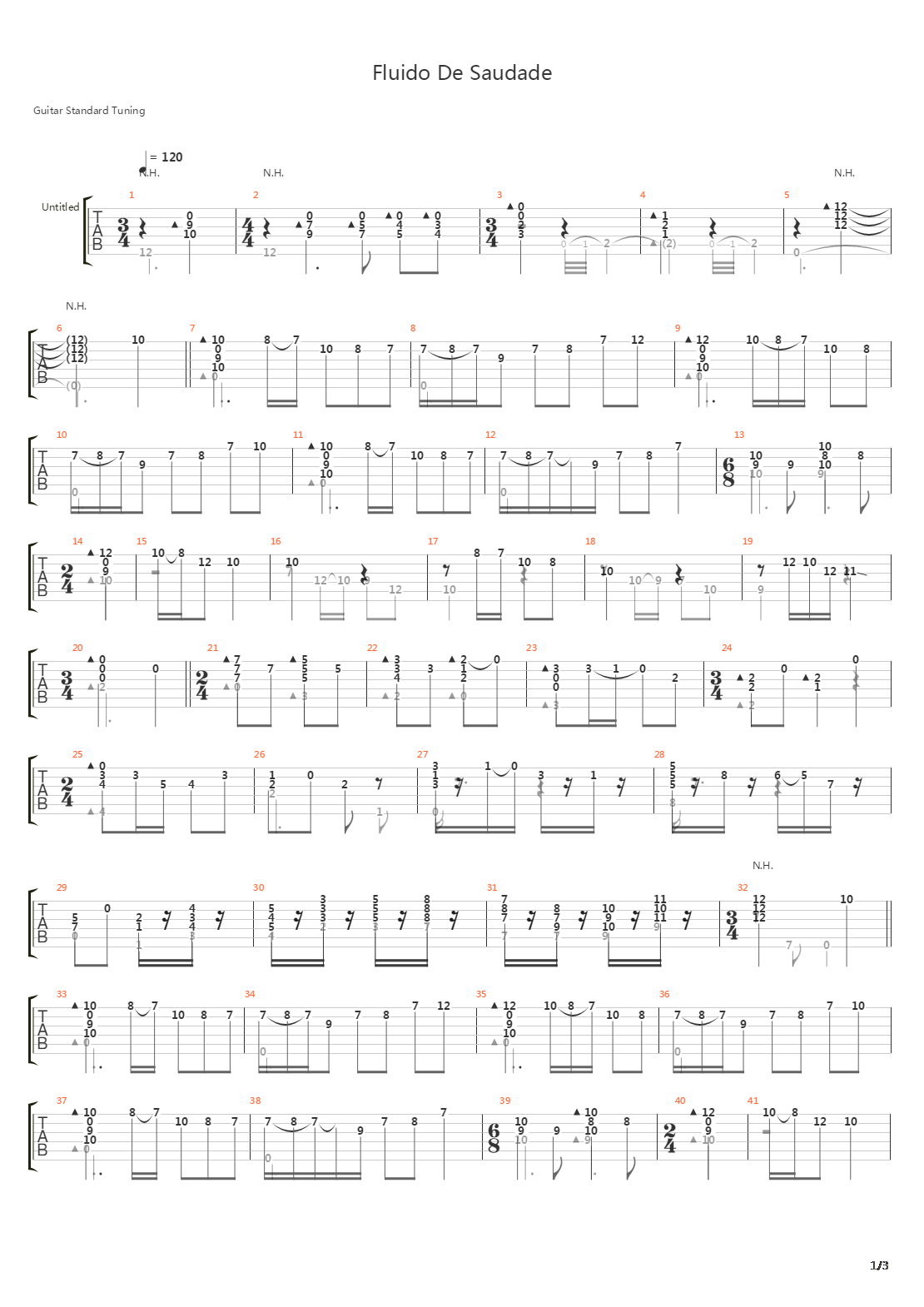 Fluido De Saudade吉他谱