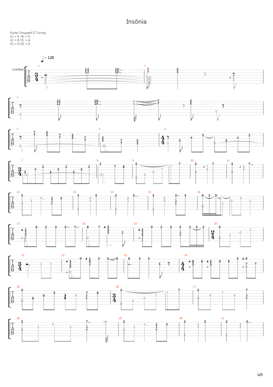 Insonia吉他谱