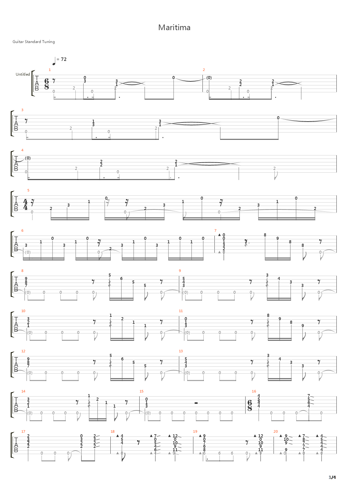 Maritima吉他谱