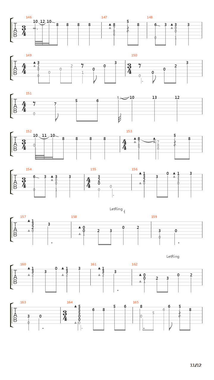 O Mar吉他谱