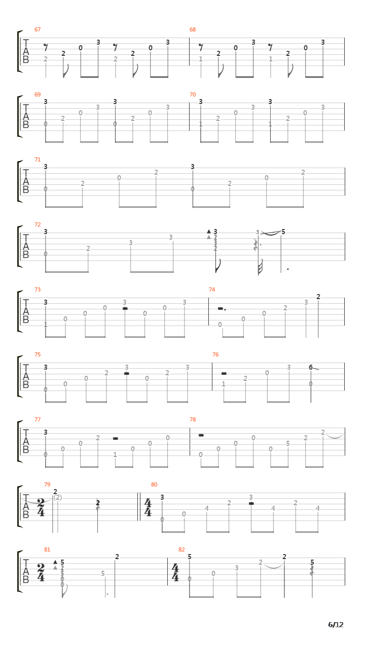 O Mar吉他谱