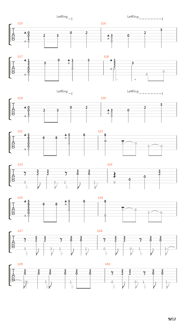 O Mar吉他谱