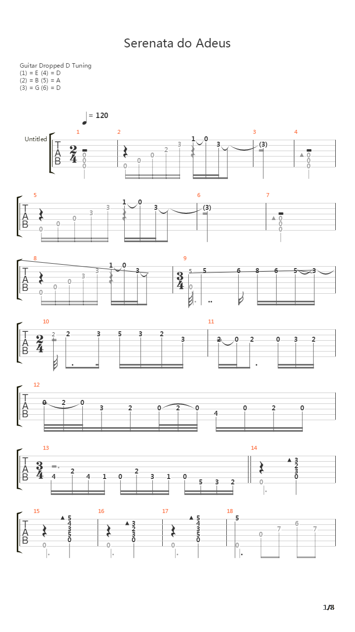 Serenata Do Adeus吉他谱