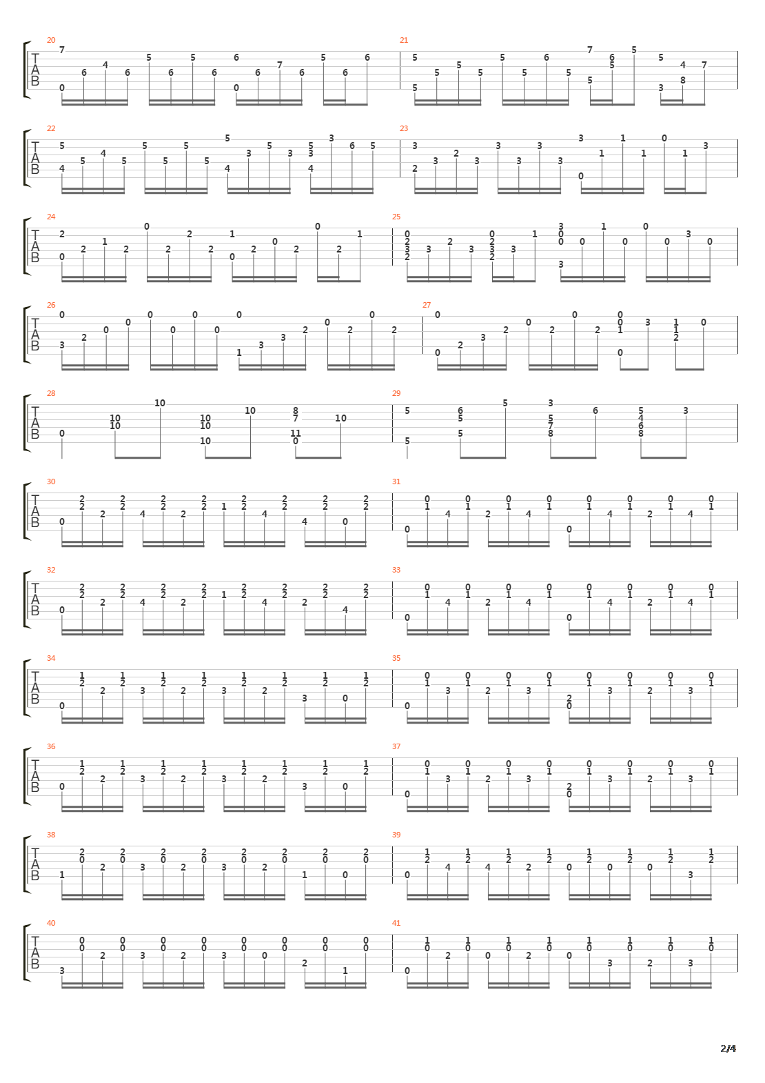 Tema Triste吉他谱