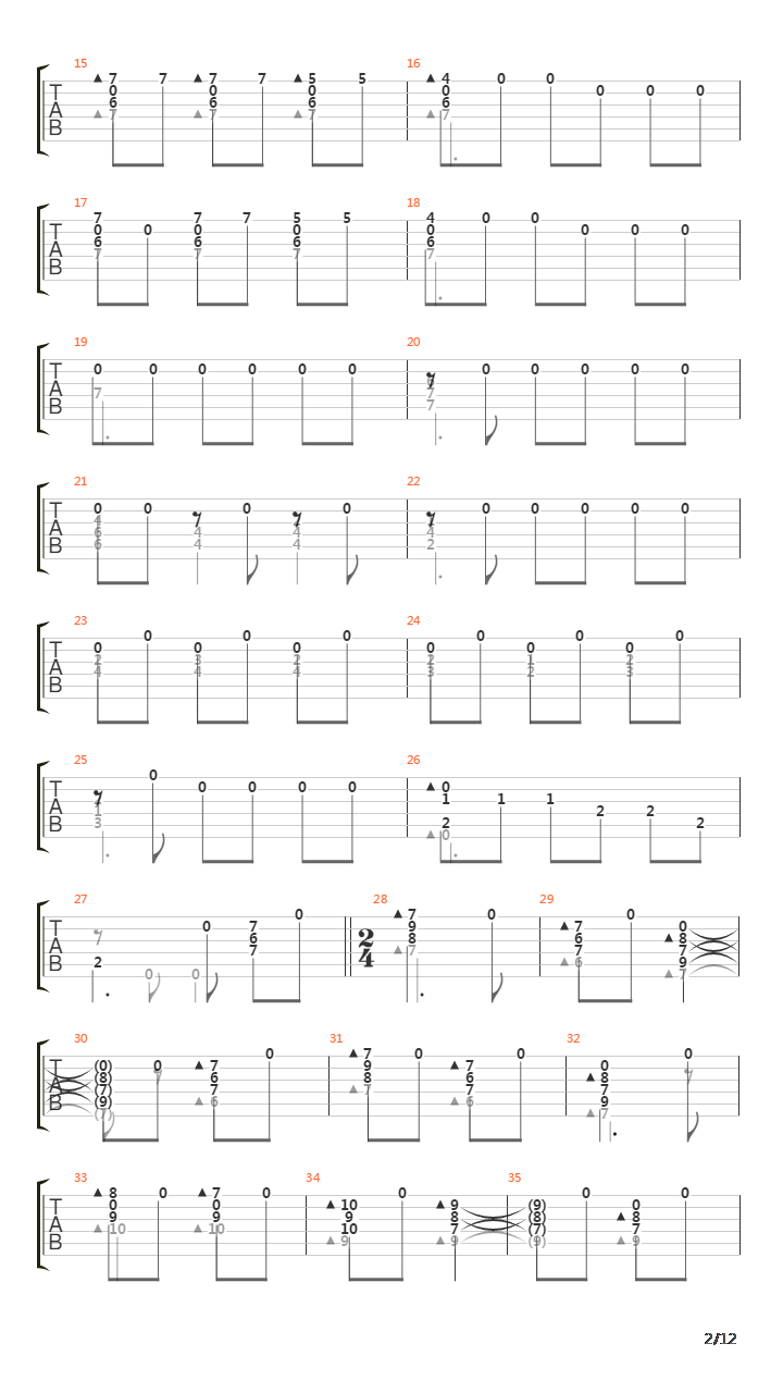 Ultimo Porto吉他谱