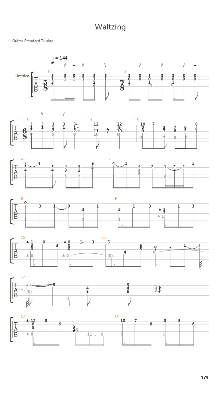 Waltzing吉他谱