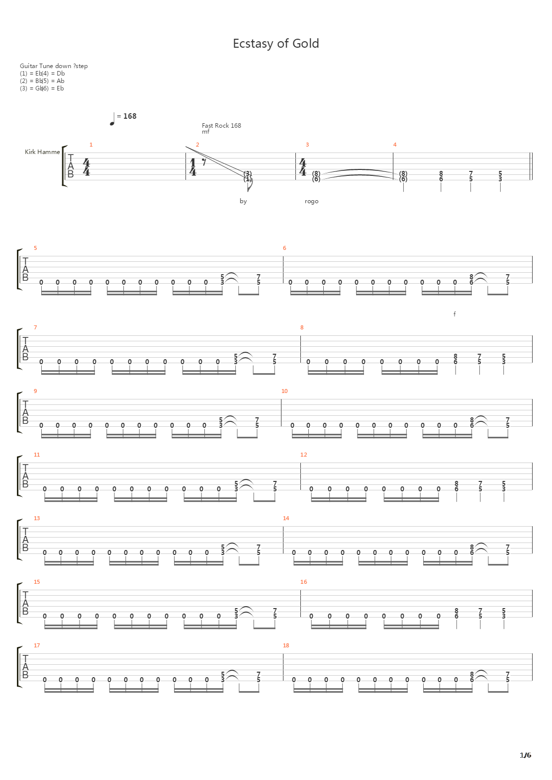 Ecstasy Of Gold吉他谱