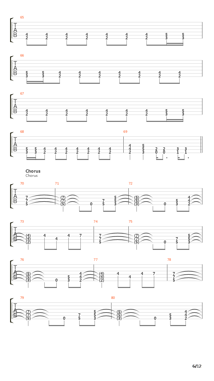 Escape吉他谱