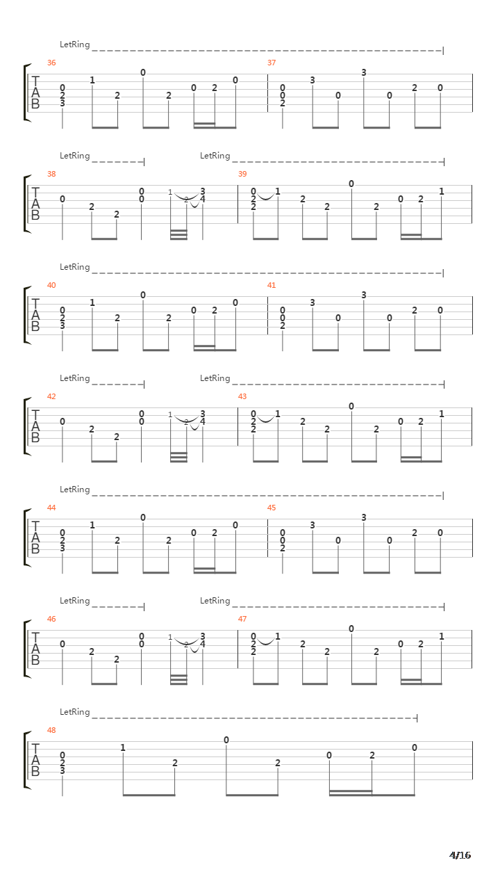 Fade To Black吉他谱