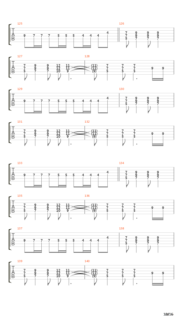 Fade To Black吉他谱