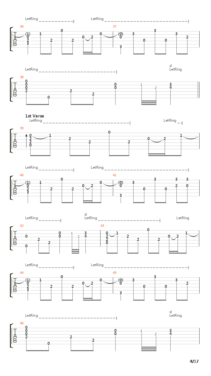 Fade To Black吉他谱