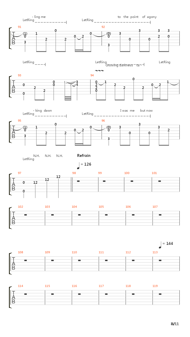 Fade To Black(10)吉他谱