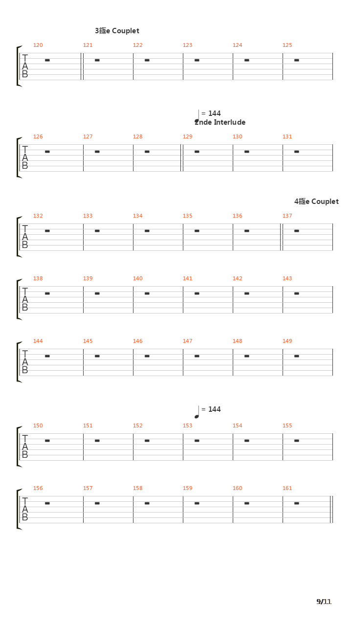 Fade To Black(10)吉他谱