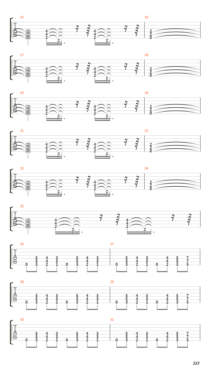 For Whom The Bell Tolls吉他谱