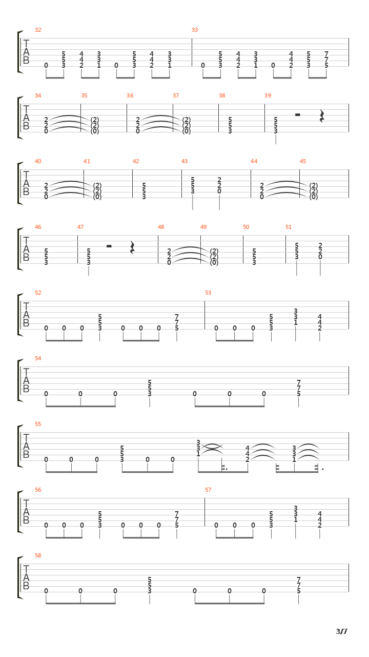 For Whom The Bell Tolls吉他谱