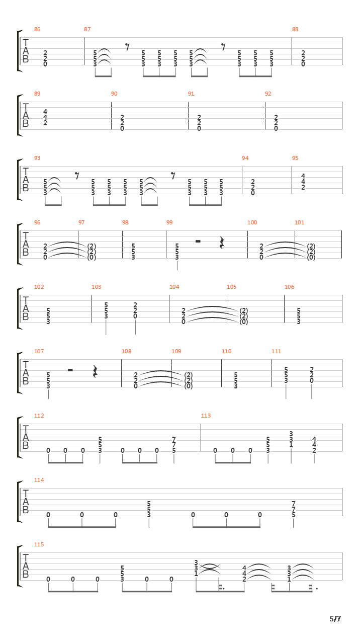 For Whom The Bell Tolls吉他谱