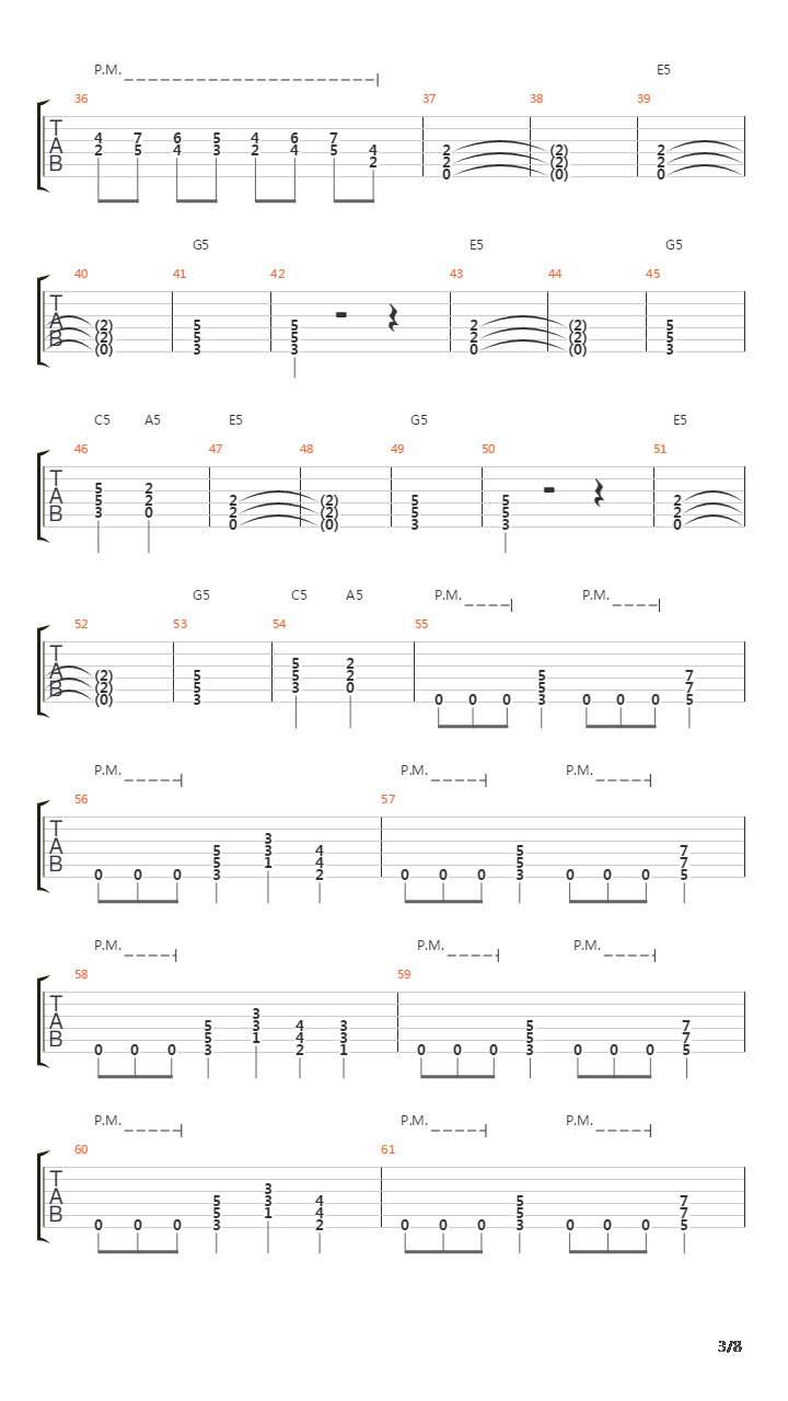 For Whom The Bell Tolls吉他谱