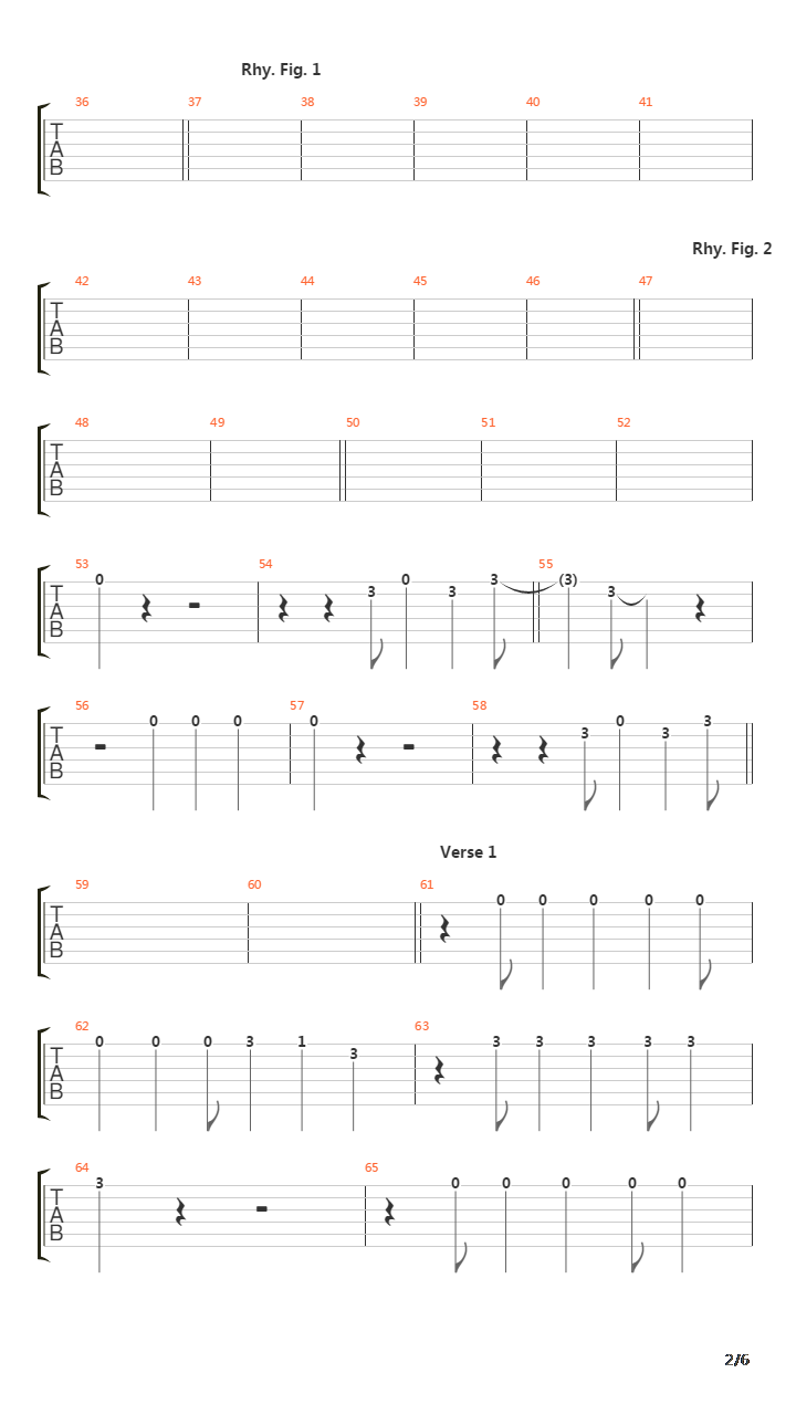 For Whom The Bell Tolls吉他谱