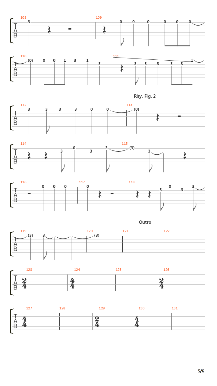 For Whom The Bell Tolls吉他谱