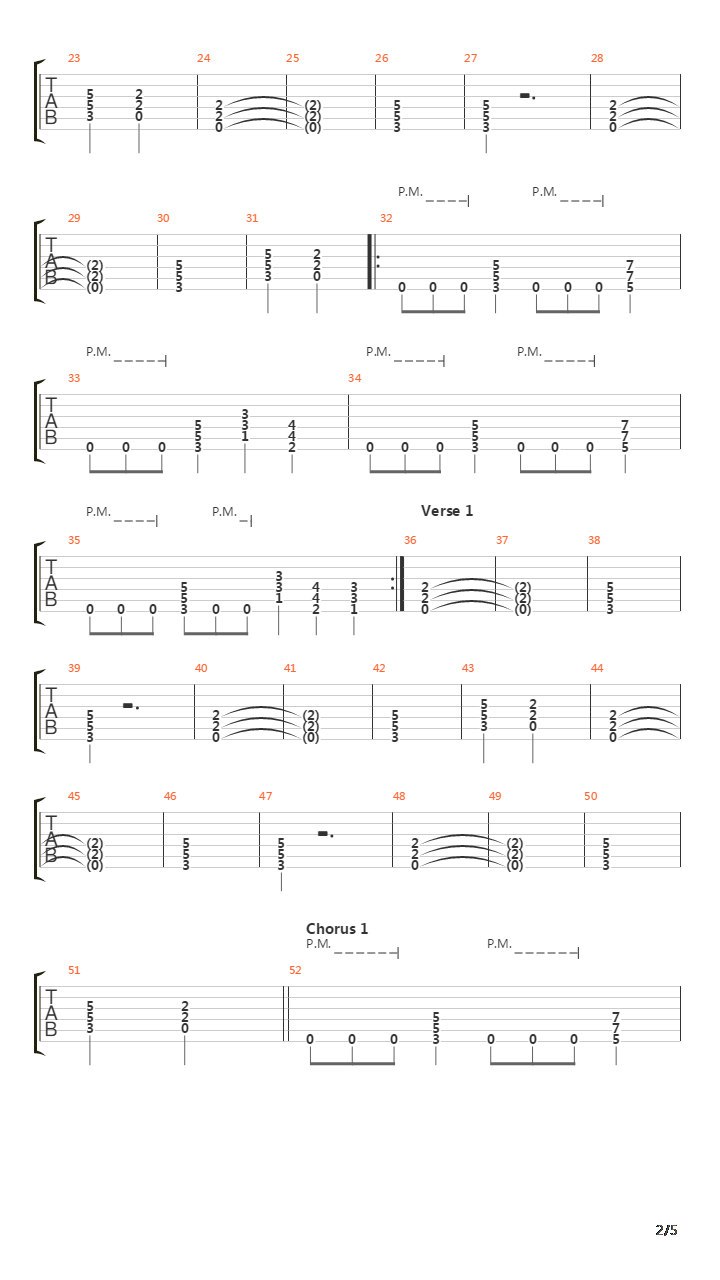 For Whom The Bell Tolls吉他谱