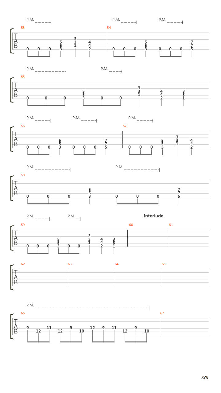 For Whom The Bell Tolls吉他谱