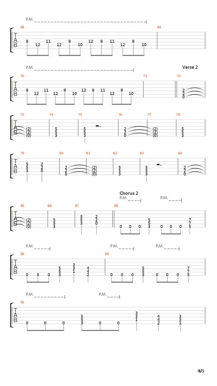 For Whom The Bell Tolls吉他谱