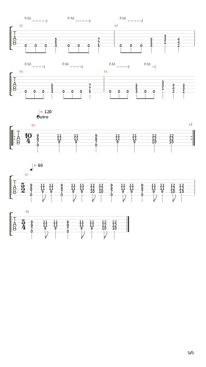 For Whom The Bell Tolls吉他谱