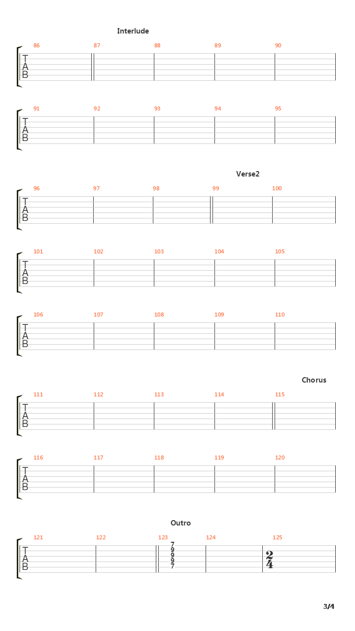 For Whom The Bell Tolls吉他谱