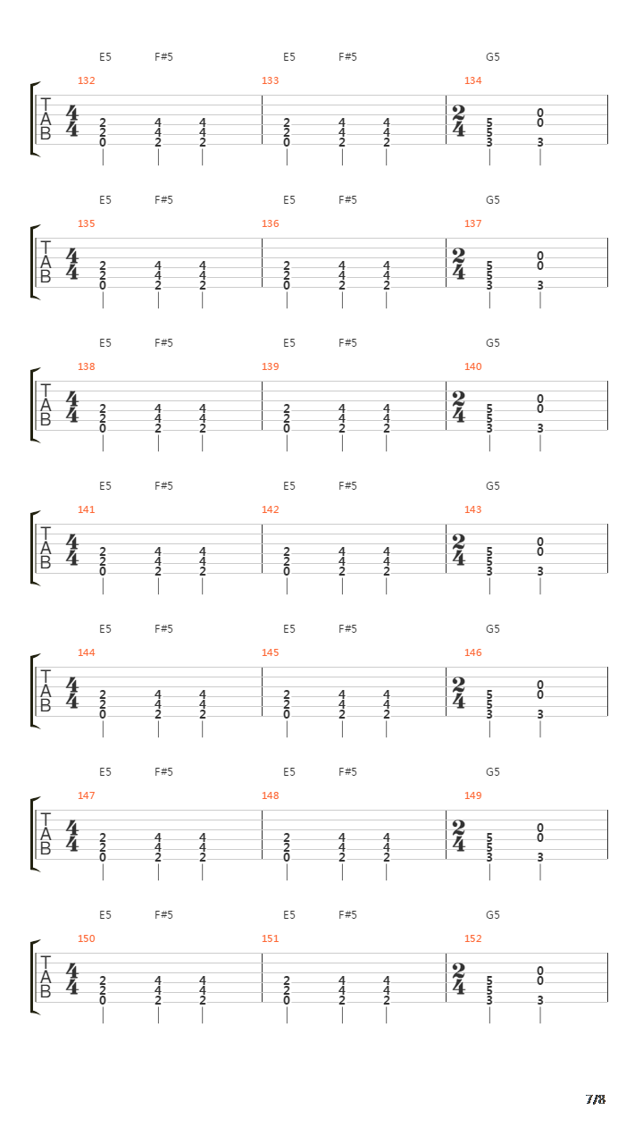 For Whom The Bell Tolls吉他谱