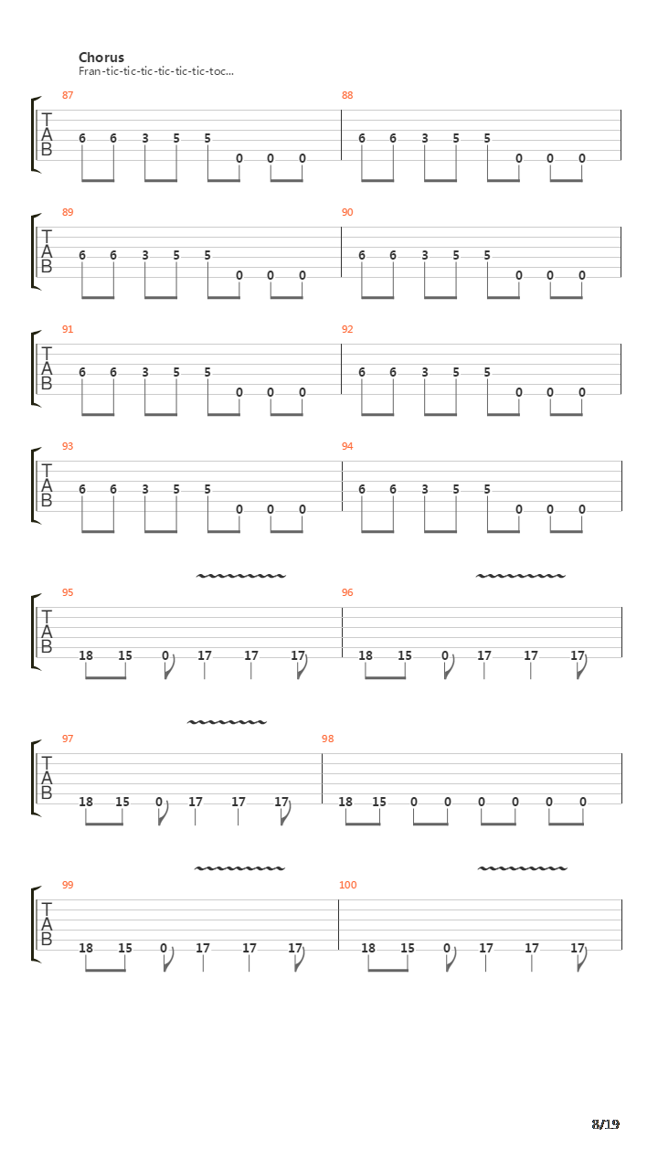 Frantic吉他谱