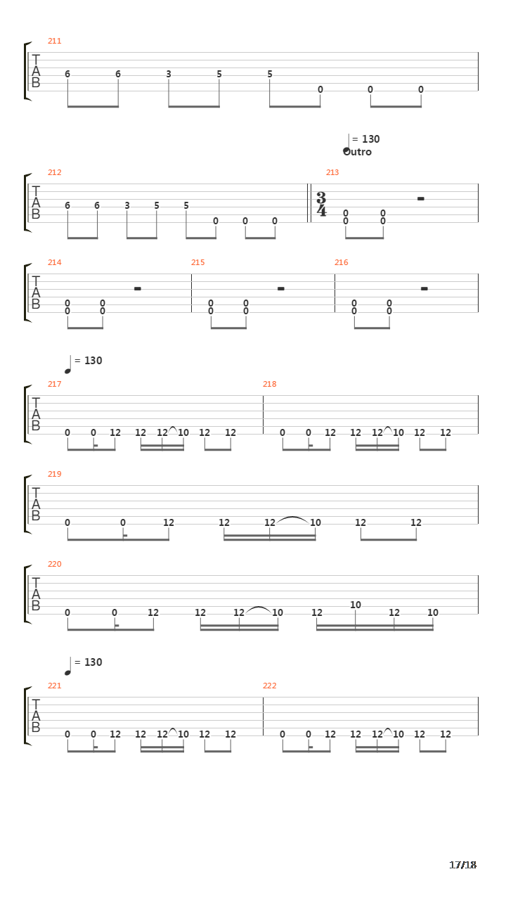 Frantic吉他谱