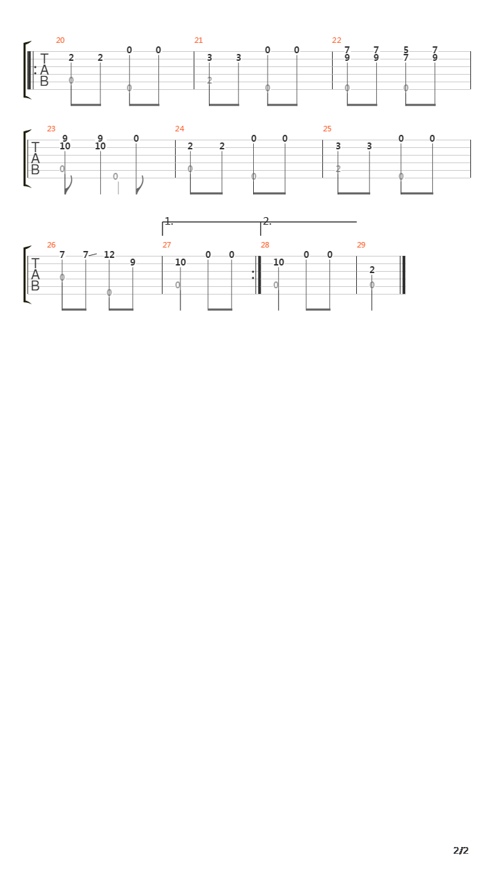 Divertimento吉他谱
