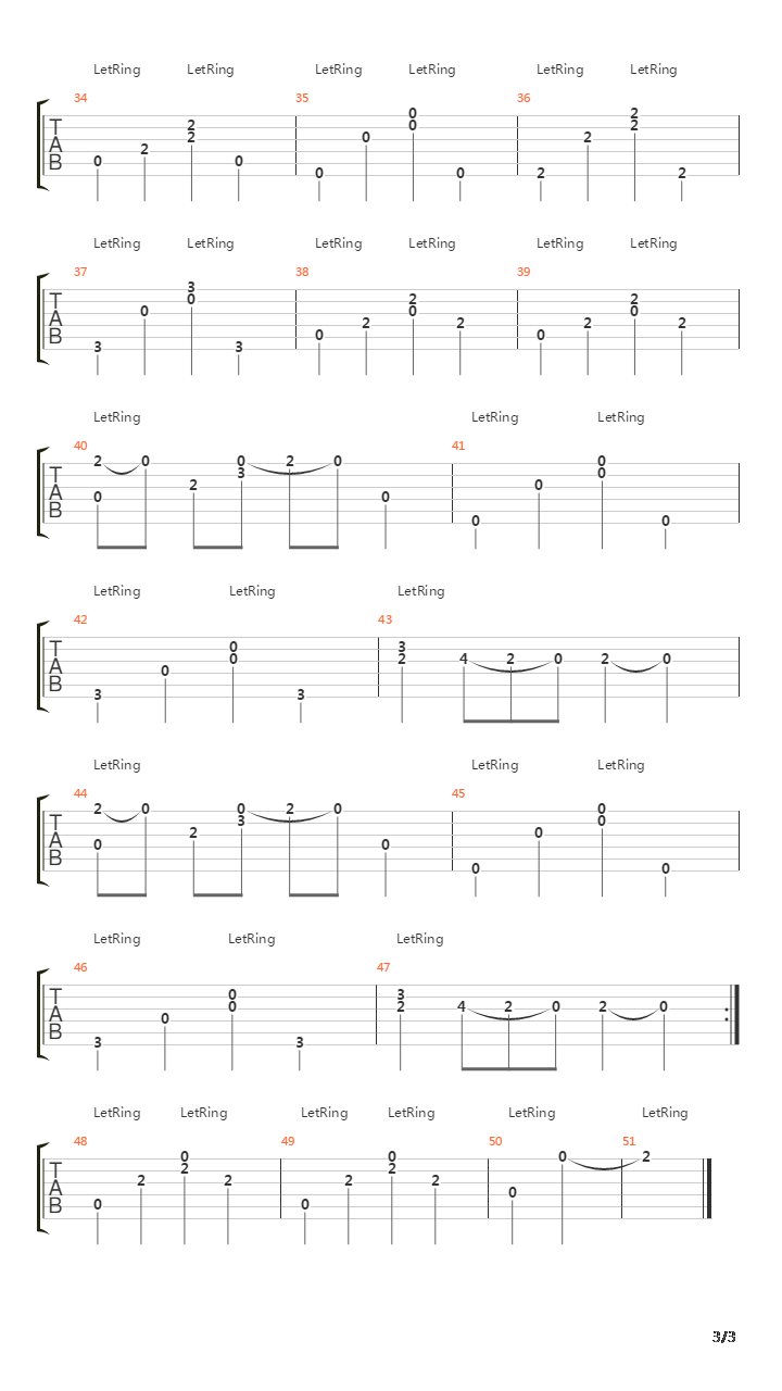 Travelling Man吉他谱