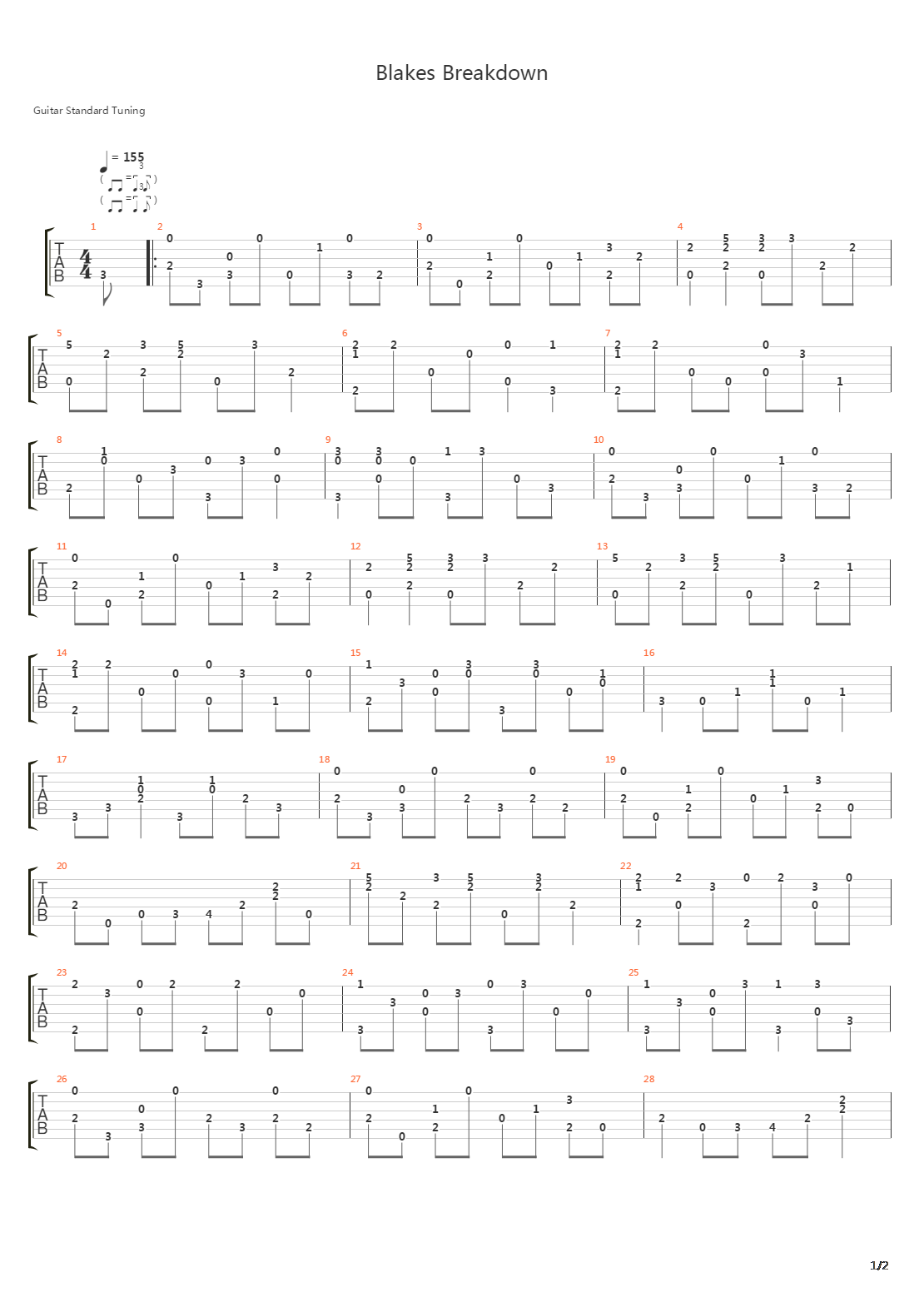 Blakes Breakdown吉他谱