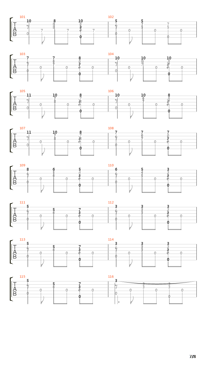 Cancion Triste吉他谱