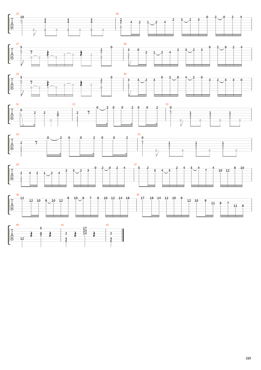 Study 26 in A Major吉他谱